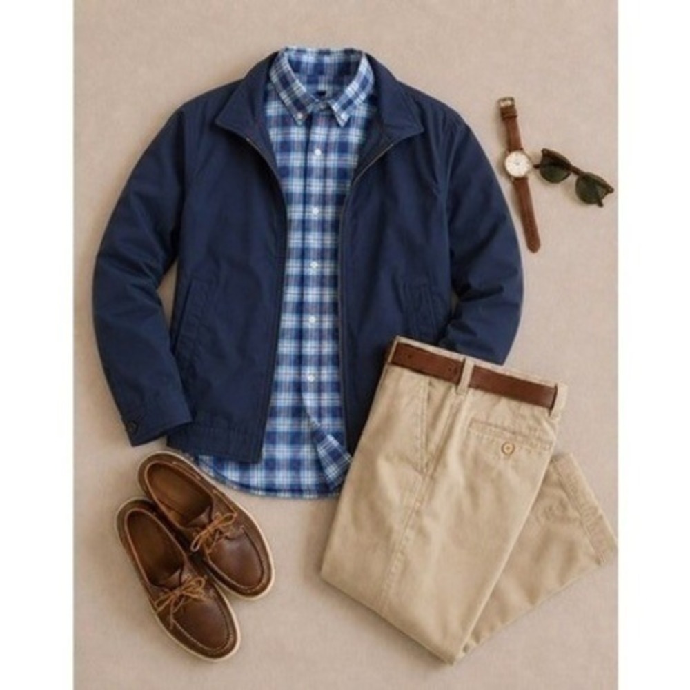 Vineyard Vines Men's Performance Classic‎ Fit Whale Shirt Blue Plaid Size XS